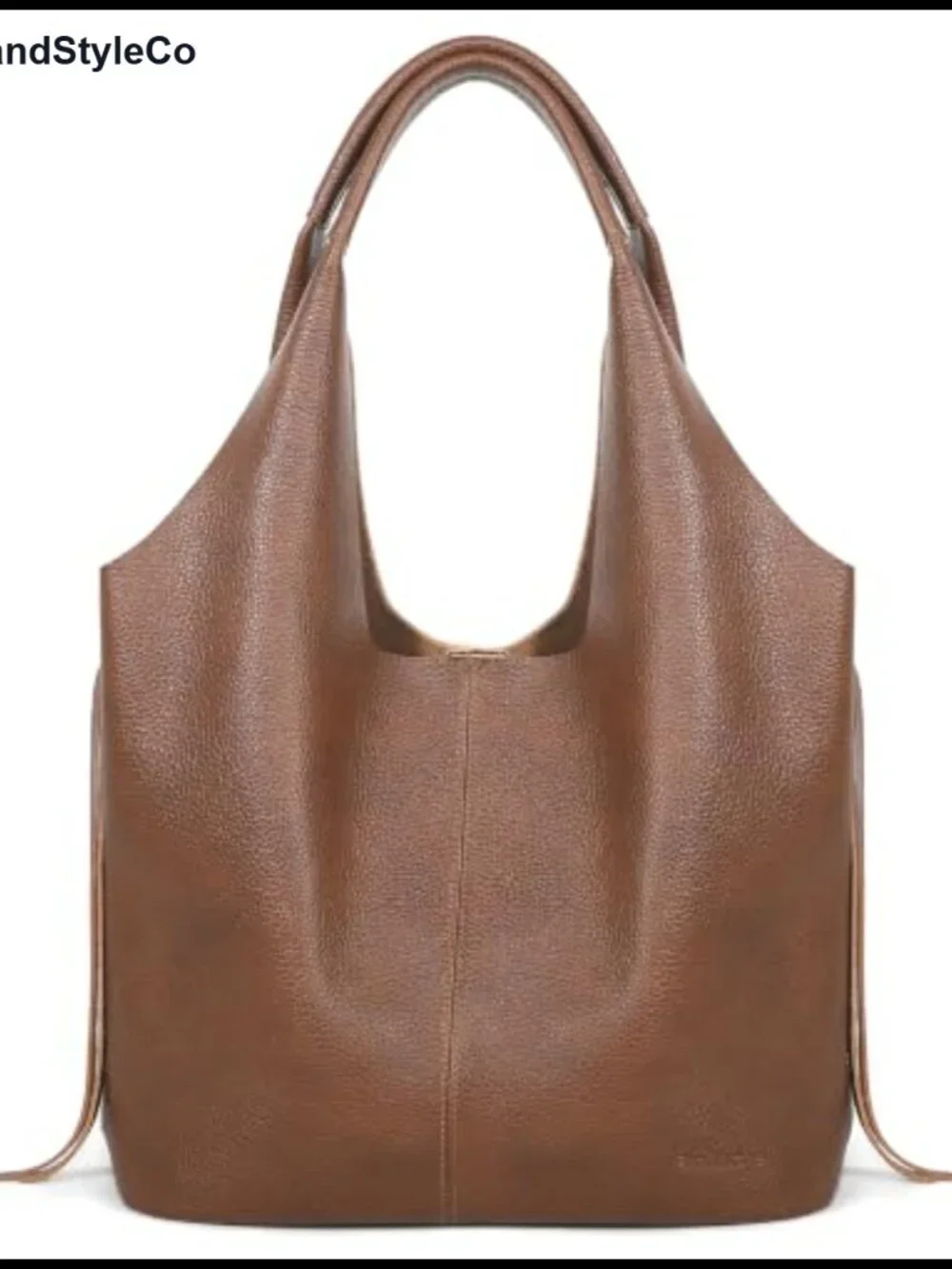 Genuine Leather Slouchy Hobo Tote Bag, Shoulder Handbag, Spacious Work Bag